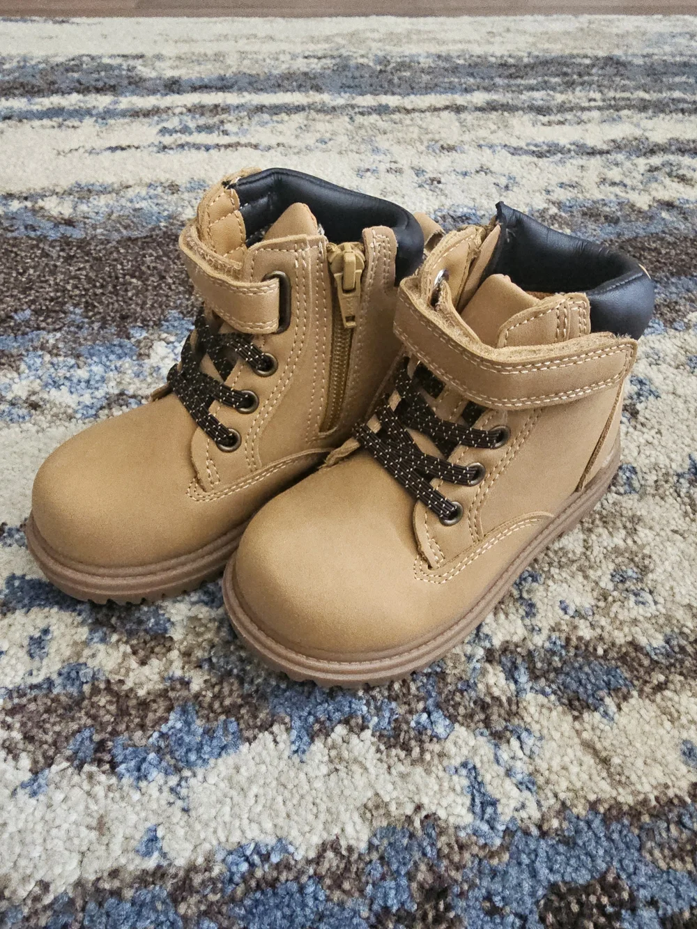 Kids Tan Boot Sneakers - Sturdy Casual Shoes